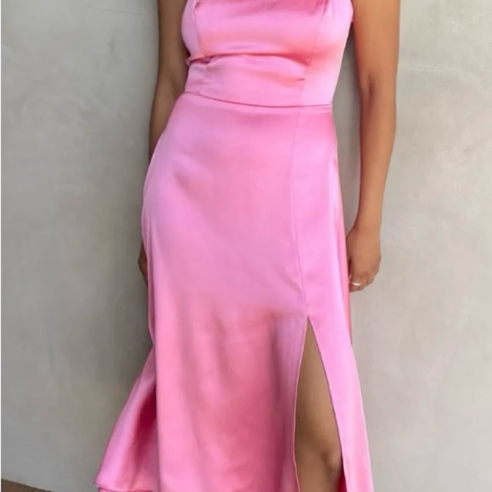 SQUARE NECK OPEN BACK DRESS
